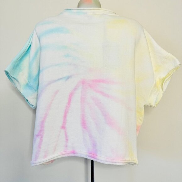 NWT Buffalo David Bitton Sweatshirt Caley Cutoff Swirl Baby Tie Dye Vintage Sz M - Picture 2 of 14